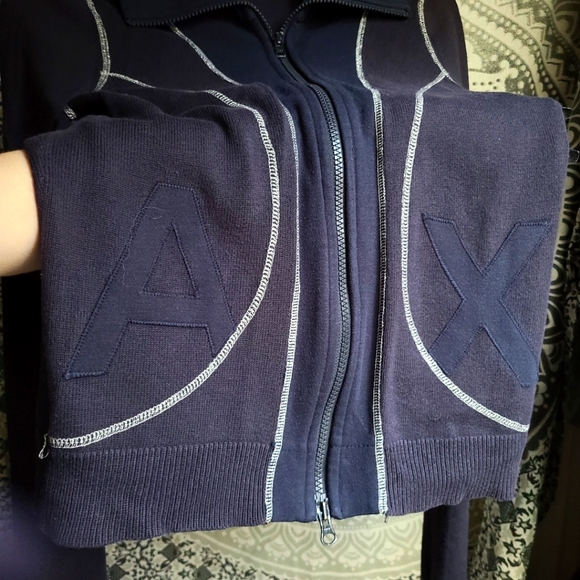 A/X Armani Exchange, Glitter Seams Zip Up Sweater - Picture 2 of 10